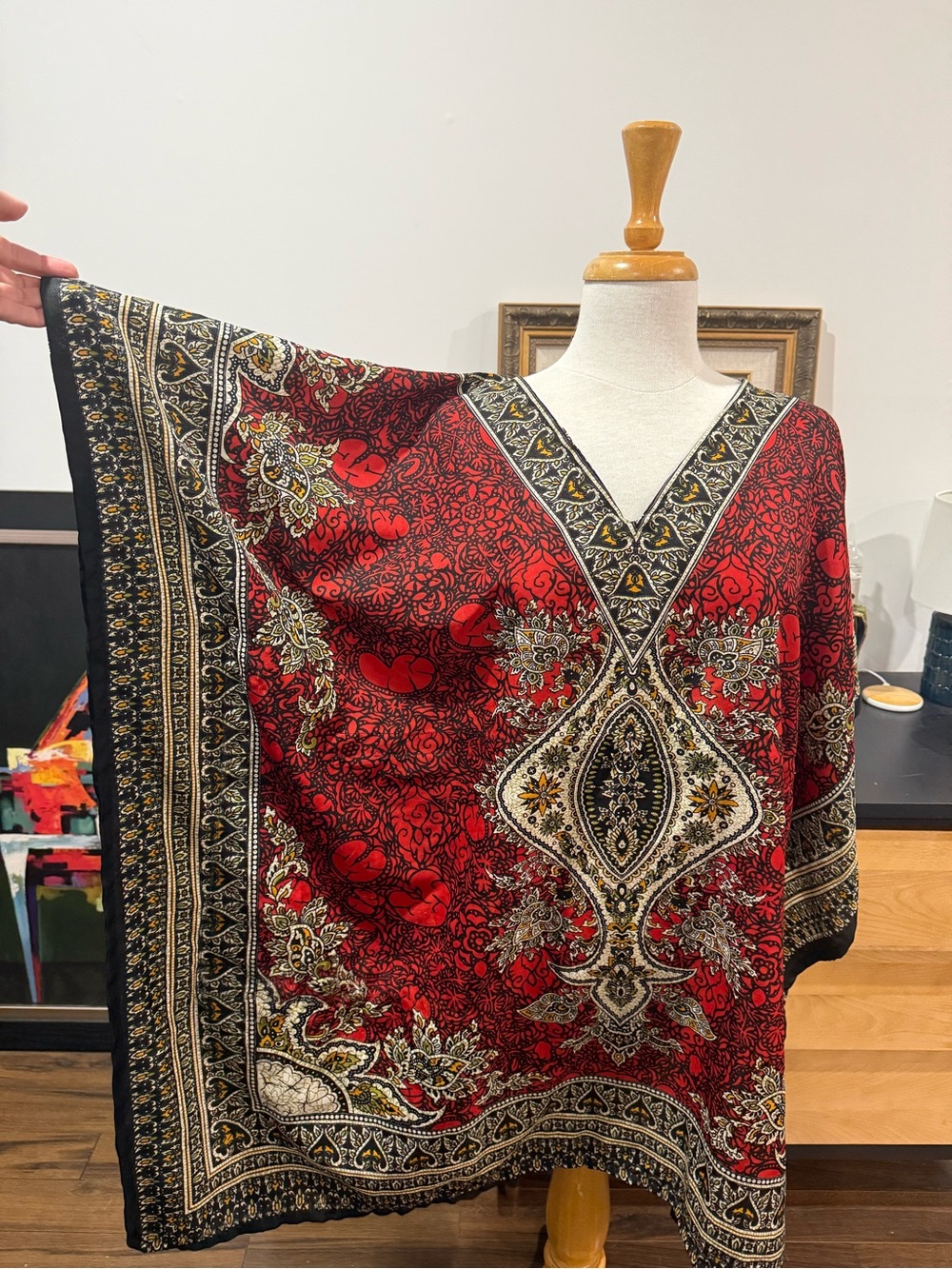 Red Mini Kaftan - Picture 4 of 8